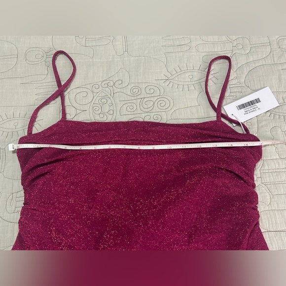 NEW Reformation Breslin Dress Sz XL Sparkle Pink - Picture 6 of 11